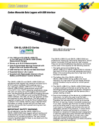Thumbnail of document Data Sheet - OM-EL-USB-CO Carbon Monoxide Data Loggers w/USB Interface